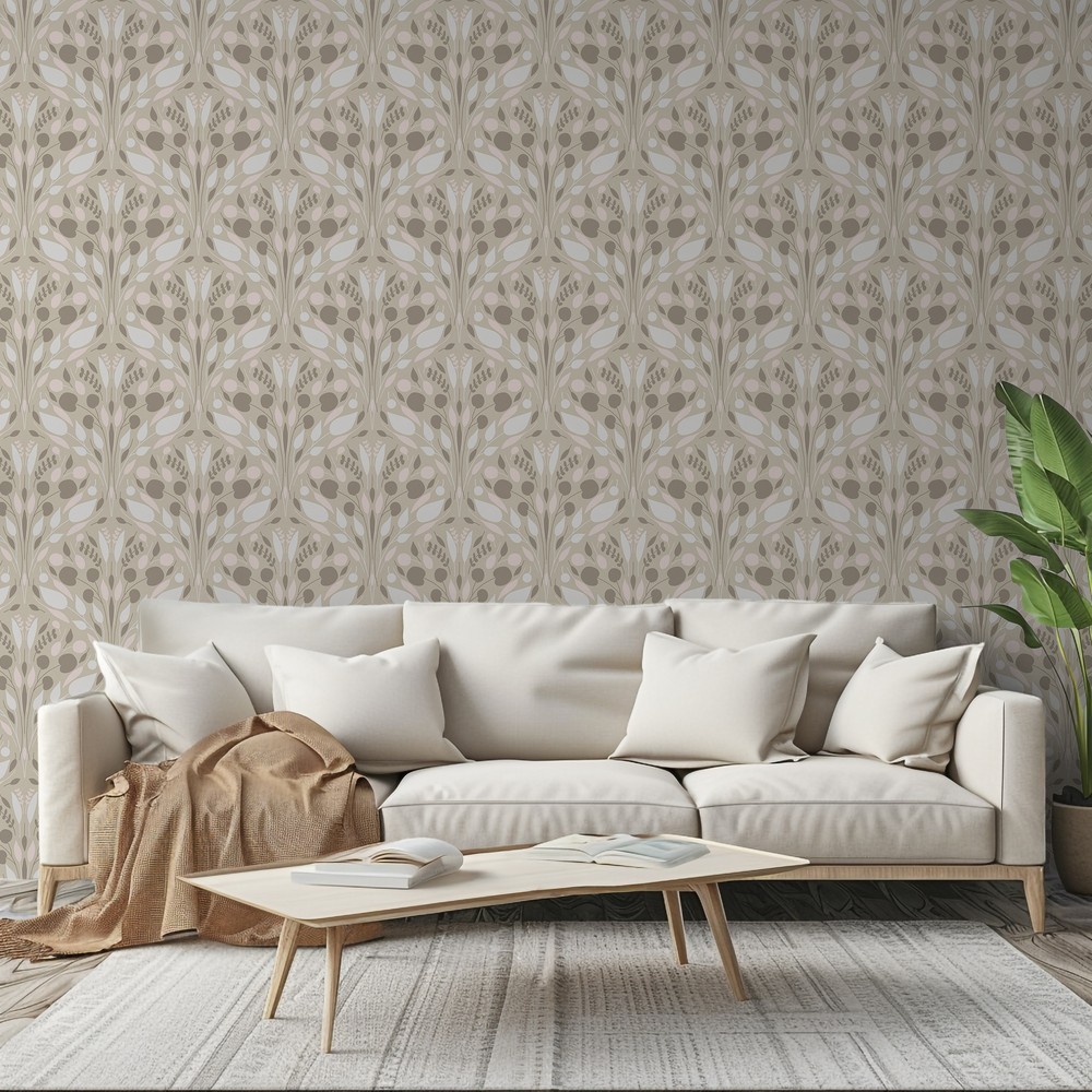 Picture of Leaves and Scallops big in Beige - 1033001-01